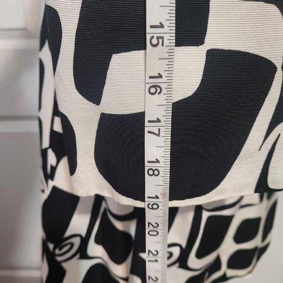 Women's Alfani Black and White Lined Belted Jacket with 3/4 Sleeves Size Medium - Picture 14 of 15